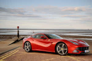 Stunning Red Ferrari F12 Berlinetta In High Resolution Wallpaper