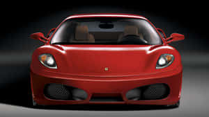 Stunning Red Ferrari F430 On The Road Wallpaper