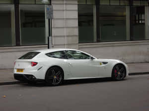 Stunning Red Ferrari Ff In Its Full Glory Wallpaper