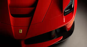 Stunning Red Ferrari Laferrari In Action Wallpaper