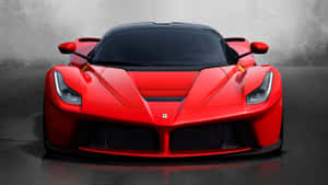 Stunning Red Ferrari Laferrari In Its Full Glory Wallpaper