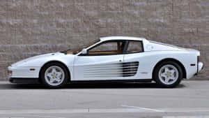 Stunning Red Ferrari Testarossa In Action Wallpaper