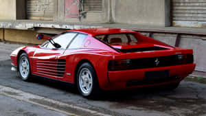 Stunning Red Ferrari Testarossa In Hd Wallpaper