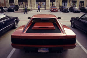 Stunning Red Ferrari Testarossa In Its Prime Wallpaper