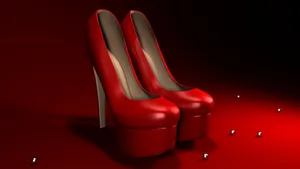 Stunning Red High Heels Wallpaper