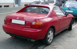 Stunning Red Honda Civic Del Sol On Display Wallpaper