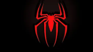 Stunning Red Spider On A Leaf Wallpaper