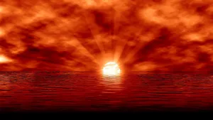 Stunning Red Sun Wallpaper