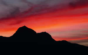 Stunning Red Sunset - A Canvas Painted By Nature Wallpaper