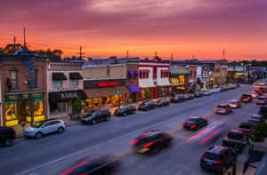 Stunning Rochester Skyline At Sunset Wallpaper