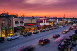 Stunning Rochester Skyline At Sunset Wallpaper