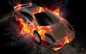 Stunning Royal Blue Fantasy Sports Car Wallpaper