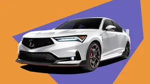 Stunning Silver Acura Integra On Display Wallpaper