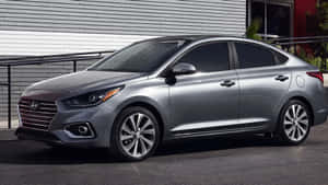 Stunning Silver Hyundai Accent Wallpaper