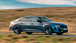 Stunning Silver Peugeot 508 In Motion Wallpaper