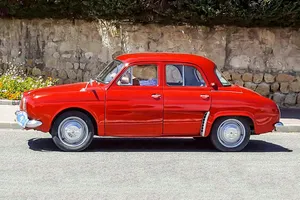 Stunning Snapshot Of A Classic Renault Dauphine Wallpaper