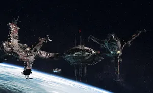 Stunning Space Station Orbiting Earth Wallpaper