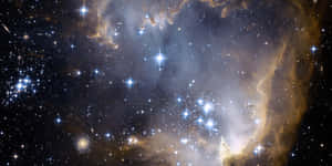 Stunning Star Cluster In Deep Space Wallpaper