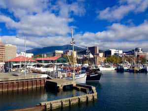 Stunning Sunrise Over Hobart City, Tasmania, Australia Wallpaper