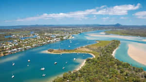 Stunning Sunset On Sunshine Coast Wallpaper