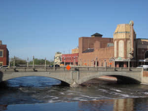 Stunning Sunset Over Aurora, Illinois Wallpaper