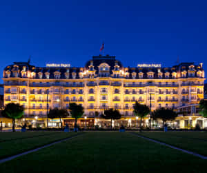 Stunning Sunset Over Montreux, Switzerland Wallpaper