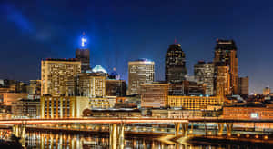 Stunning Sunset Over Saint Paul, Minnesota Wallpaper