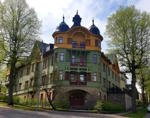 Stunning Sunset Over The Beautiful City Of Norrköping, Sweden Wallpaper