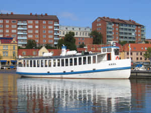 Stunning Sunset Over The Coastal City Of Karlskrona, Sweden Wallpaper