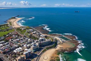 Stunning Sunset Over The Newcastle Beach, Australia Wallpaper