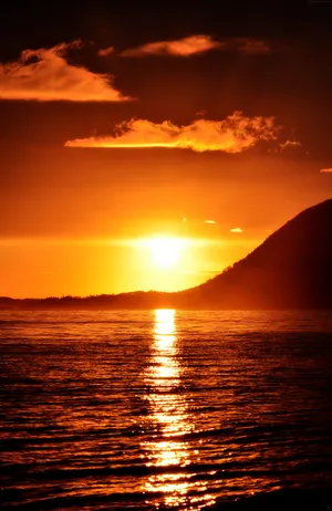 Stunning Sunset View From The Hilltop Wallpaper