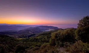 Stunning Sunset View From The Hilltop Wallpaper