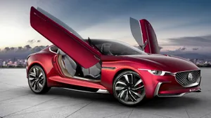 Stunning Sunset View With An Mg Classic Car Wallpaper