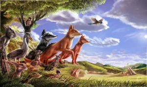 Stunning The Animals Of Farthing Wood Painting Wallpaper
