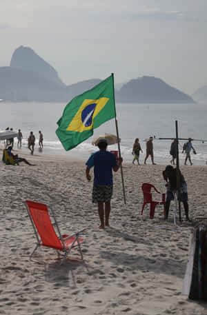 Stunning View Of A Brazilian Beach Wallpaper