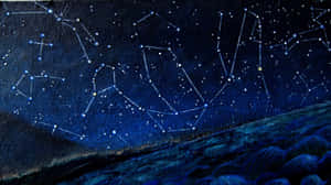 Stunning View Of A Constellation Shining Bright In The Night Sky Wallpaper