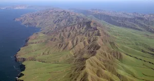 Stunning View Of California Island At Sunset Wallpaper