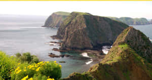 Stunning View Of California Island Coastline Wallpaper