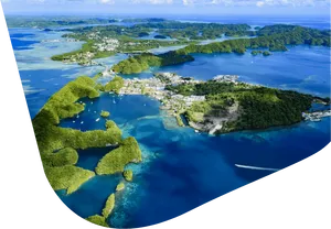 Stunning View Of Malakal Island, Micronesia Wallpaper