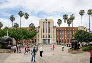 Stunning View Of Medellin's Antioquia Museum Wallpaper