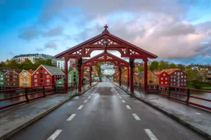Stunning View Of The Historic Nidaros Cathedral In Trondheim, Norway Wallpaper