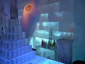 Stunning View Of The Ice Hotel's Interior Wallpaper