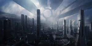 Stunning View Of The Mass Effect Citadel Wallpaper