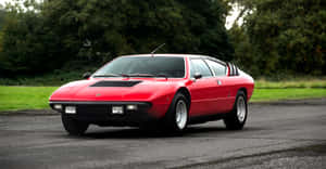 Stunning Vintage Lamborghini Urraco In Action Wallpaper