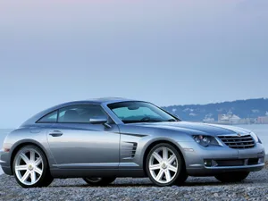 Stunning White Chrysler Crossfire Sports Car On Scenic Road Wallpaper