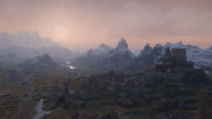 Stunning Whiterun Cityscape In The World Of Skyrim Wallpaper