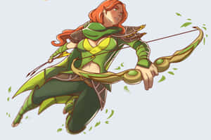 Stunning Windranger In Action Wallpaper