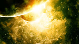 Stunning Yellow Galaxy Wallpaper Wallpaper