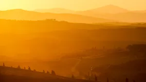 Stunning Yellow Sky At Sunset Wallpaper