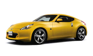 Stunning Yellow Sports Car In Motion Wallpaper